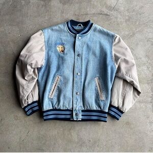 Vintage Denim Varsity Jacket